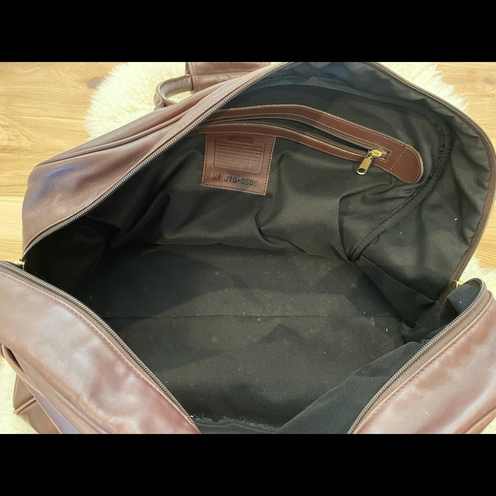 COACH genuine leather Luggage burgundy brown - Picture 3 of 6